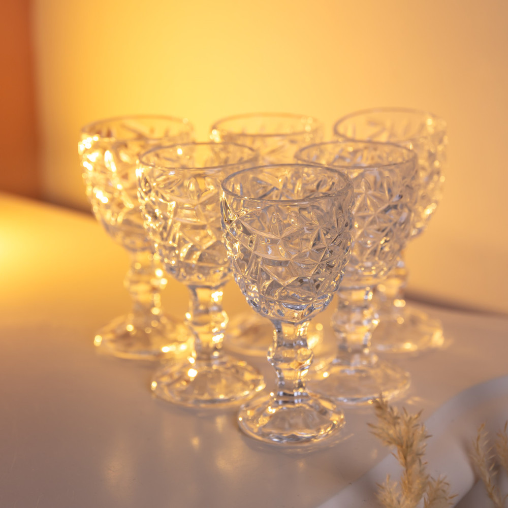 Зображення Набор рюмок на ножке 6 штук 50 мл для водки наливки подарочные рюмки стеклянные HP-19-170 ИМ Light-Deco 2 