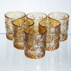 Набор рюмок для виски Shot glass 6 штук по 75 мл коричневый HP-17-39