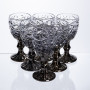 Зображення Набор рюмок на ножке 6 штук 50 мл для водки наливки подарочные рюмки стеклянные фигурные Серые HP-19-186 ИМ Light-Deco 