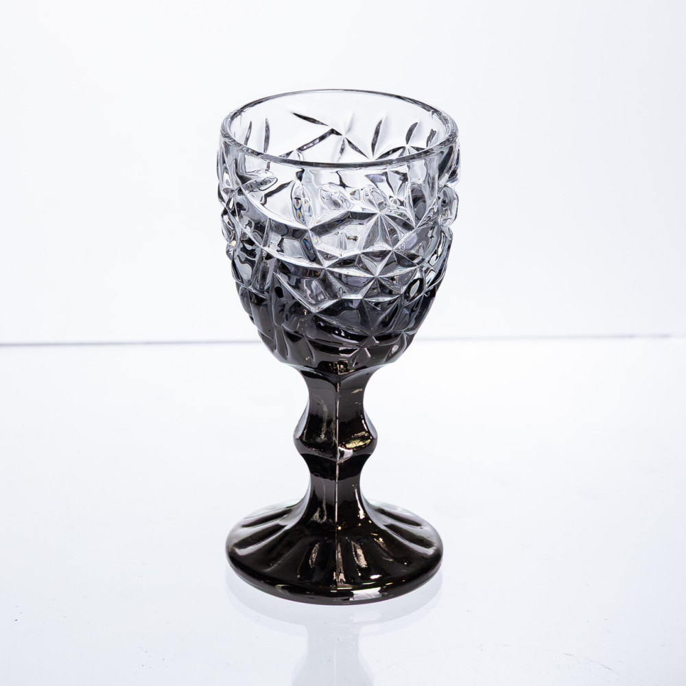 Зображення Набор рюмок на ножке 6 штук 50 мл для водки наливки подарочные рюмки стеклянные фигурные Серые HP-19-186 ИМ Light-Deco 1 