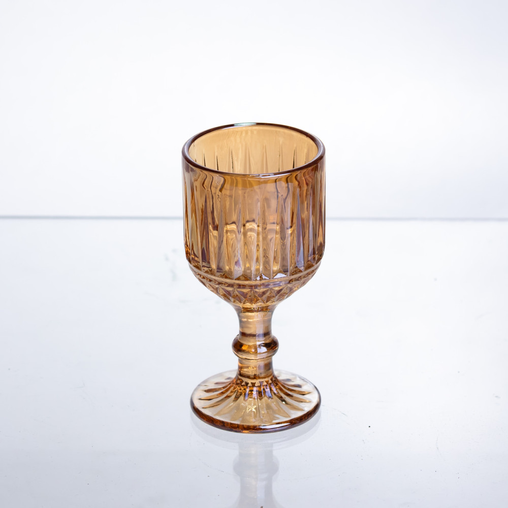 Зображення Набор рюмок для напитков 6 штук 50 мл из толстого стекла ребристые янтарные HP-19-250 ИМ Light-Deco 2 