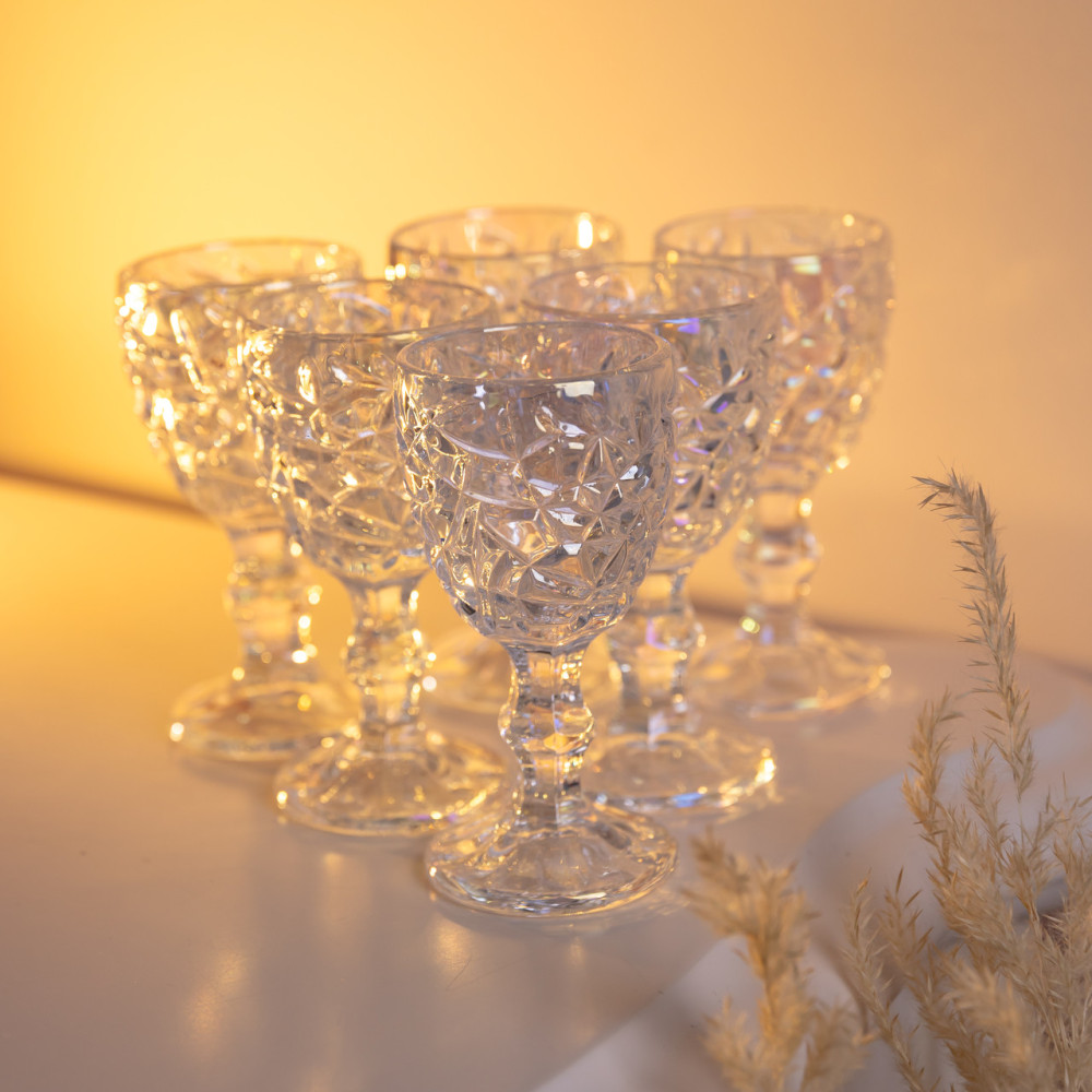 Зображення Набор рюмок на ножке 6 штук 50 мл для водки наливки подарочные рюмки стеклянные HP-19-178 ИМ Light-Deco 2 