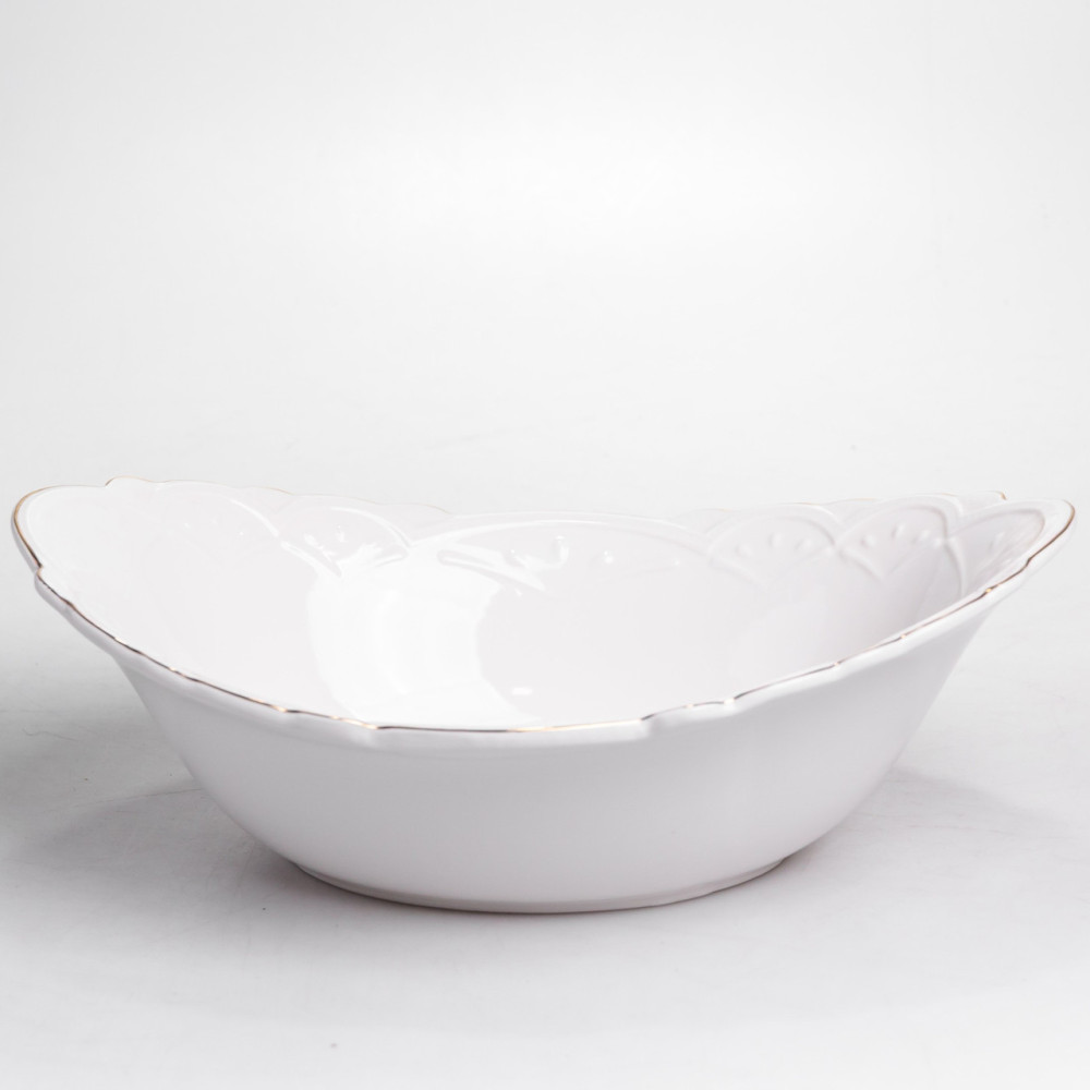Изображение Салатница овальная фарфоровая Pearl 31,5*22*10 см Yiwu HP-HK-C33 ИМ Light-Deco 