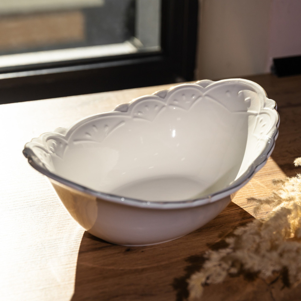 Изображение Салатница овальная фарфоровая Pearl 31,5*22*10 см Yiwu HP-HK-C33 ИМ Light-Deco 1 