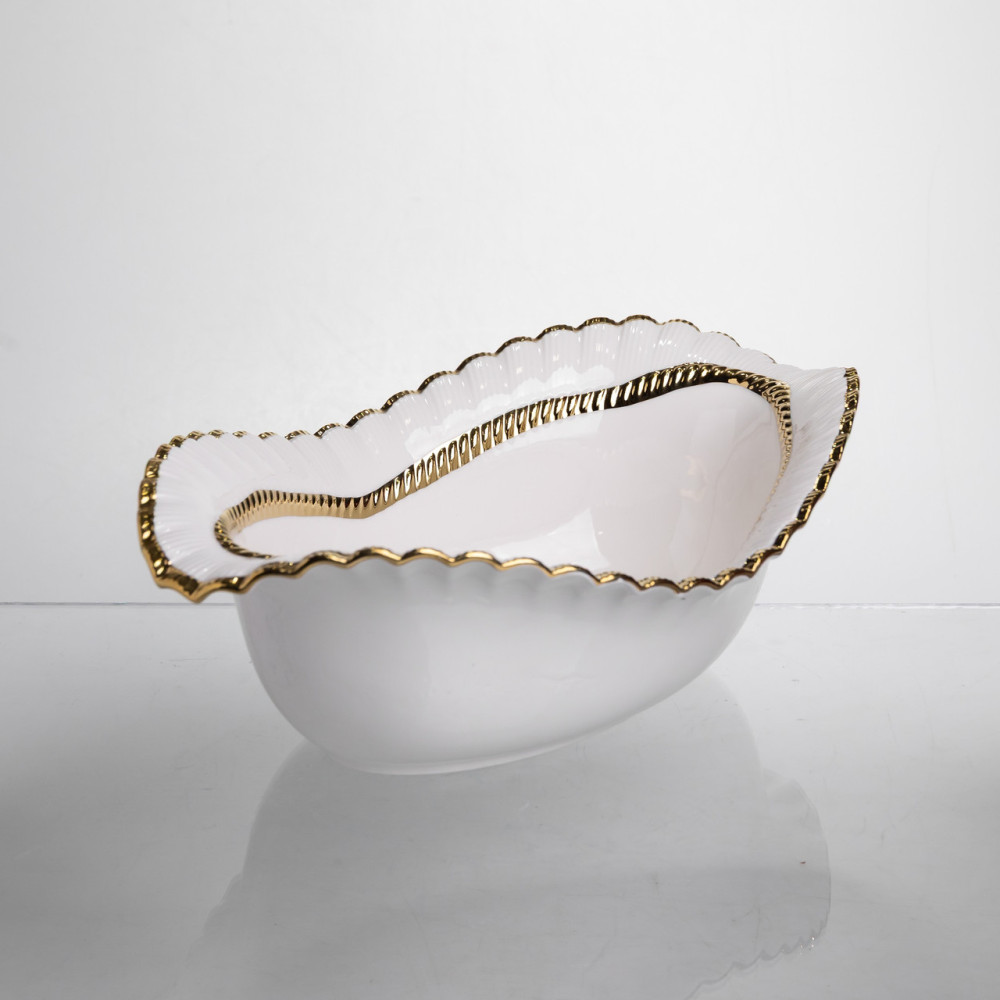 Изображение Салатница фарфоровая Sofia Gold 31 см Yiwu AP-23-1 ИМ Light-Deco 2 