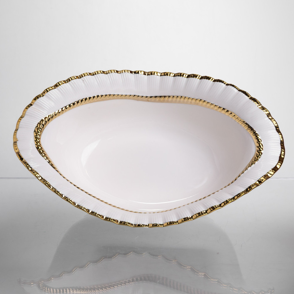 Изображение Салатница фарфоровая Sofia Gold 31 см Yiwu AP-23-1 ИМ Light-Deco 4 