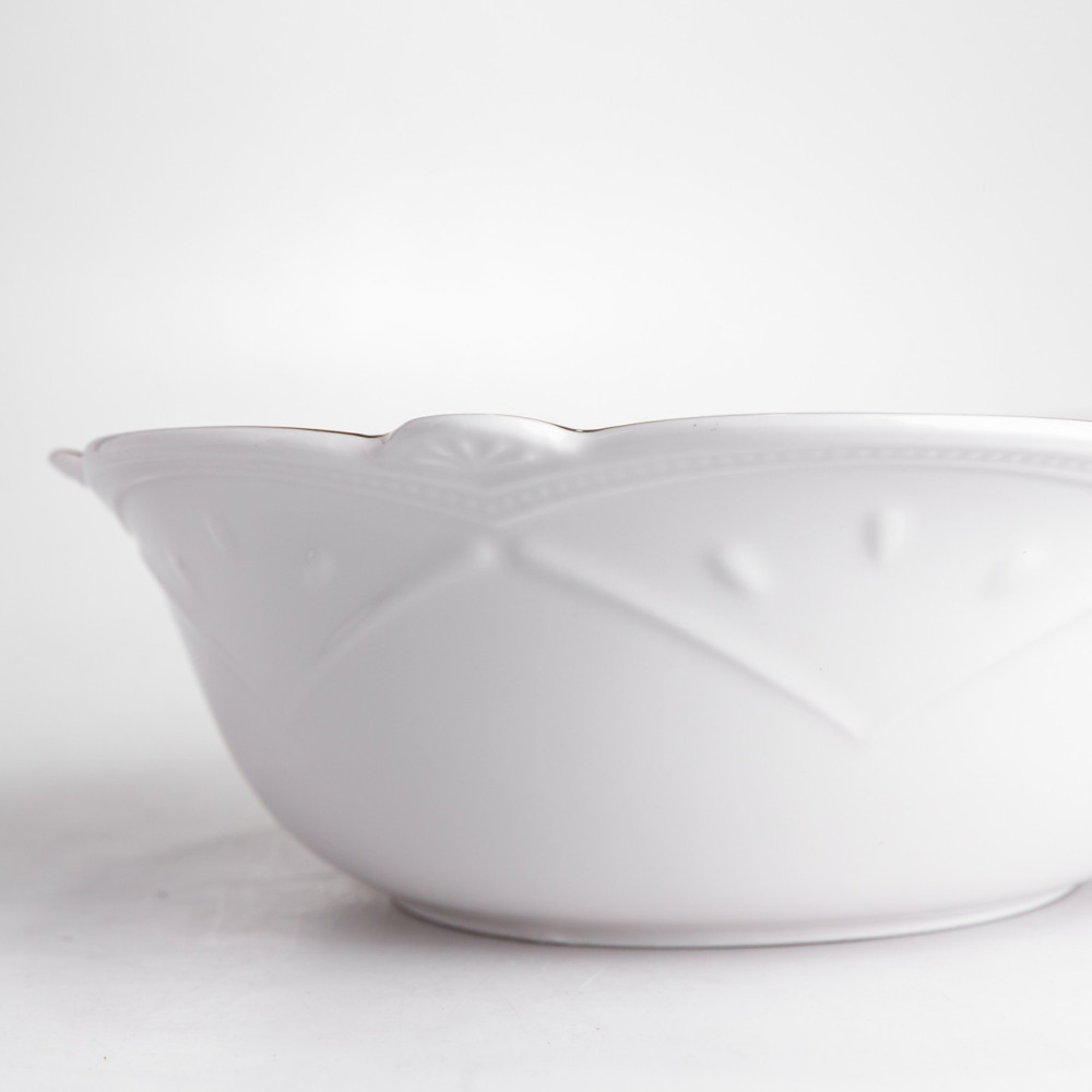 Изображение Салатница круглая фарфоровая Pearl 20,5 см Yiwu HP-HK-C24 ИМ Light-Deco 3 