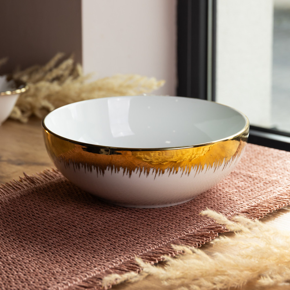 Изображение Салатница фарфоровая Golden Eye 26 см Yiwu DD26-31 ИМ Light-Deco 1 