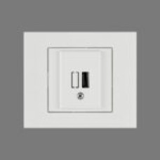 Розетка 1-USB белая GRANO