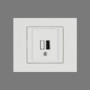 Зображення Розетка 1-USB белая GRANO ИМ Light-Deco 