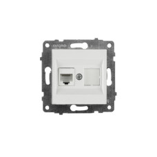 Механизм розетки компьютерной (CAT6) белый GRANO