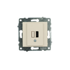 Механизм розетки USB с адаптером Grano крем Механизм розетки USB с адаптером Grano крем