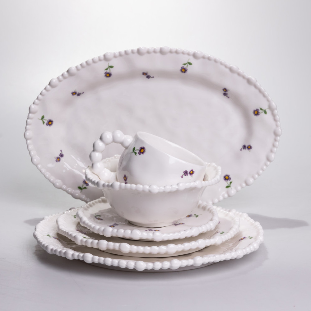 Зображення Столовый набор посуды тарелок и чашек 32 предмета на 6 персон Pearl фарфоровый YY78-4A ИМ Light-Deco 6 