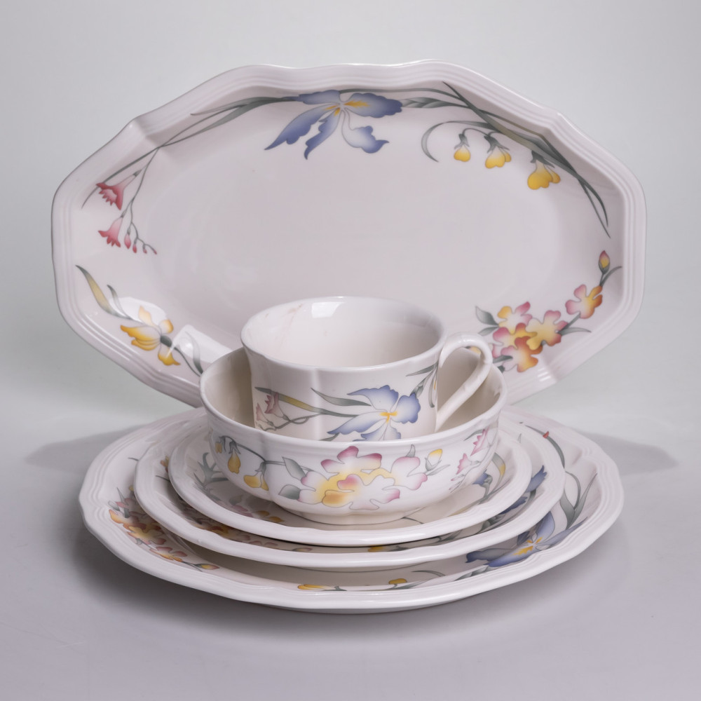 Зображення Столовый набор посуды тарелок и чашек 32 предмета на 6 персон Villeroy фарфоровый YY78-8A ИМ Light-Deco 4 