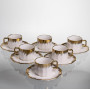 Изображение Чайный сервиз на 6 персон фарфоровый Golden Eye 80 мл Yiwu J2458 ИМ Light-Deco 