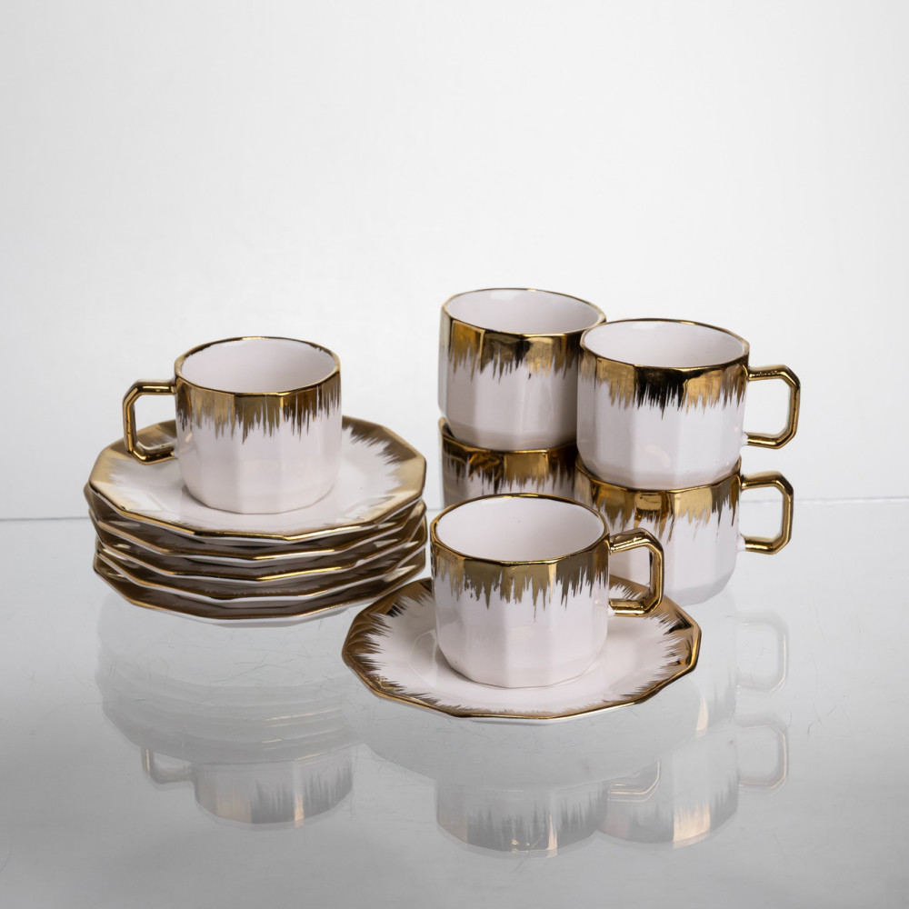 Изображение Чайный сервиз на 6 персон фарфоровый Golden Eye 80 мл Yiwu J2458 ИМ Light-Deco 3 