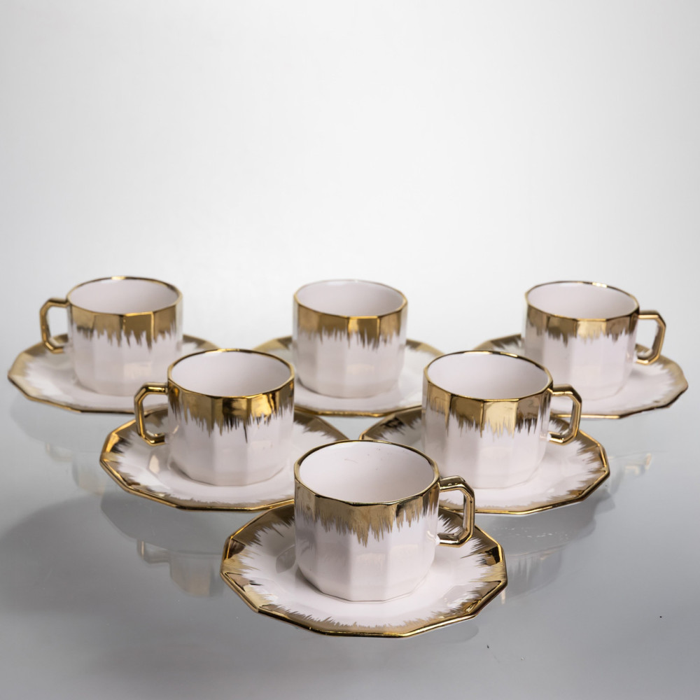 Изображение Чайный сервиз на 6 персон фарфоровый Golden Eye 180 мл Yiwu J2457 ИМ Light-Deco 