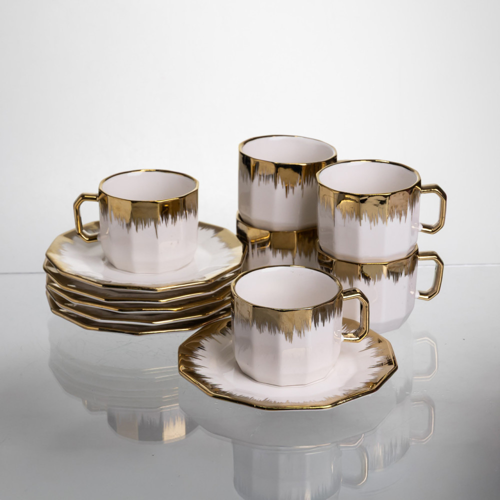 Изображение Чайный сервиз на 6 персон фарфоровый Golden Eye 180 мл Yiwu J2457 ИМ Light-Deco 3 