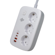 Сетевой фильтр (удлинитель) LP F65WG4 (3x230V-3520W, 2xUSB-60W, 2xType-C 65W QC/PD)