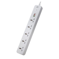 Сетевой фильтр (удлинитель) LP (5x230V-2500W, 1xUSB-38W/PD/QC3.0, 1xType-C 20W, 1xUSB 18W)
