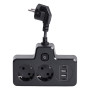 Изображение Сетевой фильтр на 2 евро розетки с 2 USB и 2 Type-C черный HP-5-18 ИМ Light-Deco 
