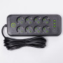 Изображение Сетевой фильтр 2.8 м удлинитель на 8 розеток с 3 USB 1 Type-C и кнопкой отключения F20U Черный HP-5-28 ИМ Light-Deco 