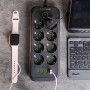 Изображение Сетевой фильтр 2.8 м удлинитель на 8 розеток с 3 USB 1 Type-C и кнопкой отключения F20U Черный HP-5-28 ИМ Light-Deco 1 