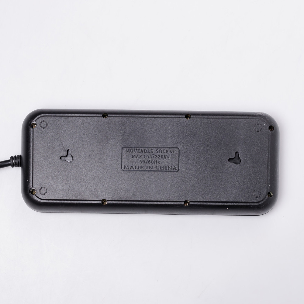 Изображение Сетевой фильтр 2.8 м удлинитель на 8 розеток с 3 USB 1 Type-C и кнопкой отключения F20U Черный HP-5-28 ИМ Light-Deco 3 