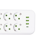 Изображение Сетевой фильтр 4.7 м удлинитель на 8 розеток с 3 USB 1 Type-C и кнопкой отключения F20U Черный HP-5-29 ИМ Light-Deco 2 