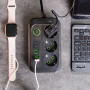 Изображение Сетевой фильтр кабель 3.8 м удлинитель F16 на 3 розетки с USB портами и кнопкой отключения Черный HP-5-20 ИМ Light-Deco 1 