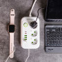 Изображение Сетевой фильтр кабель 4.75 м удлинитель F16 на 3 розетки 4 usb 2 type-c и кнопкой отключения Белый HP-5-21 ИМ Light-Deco 1 