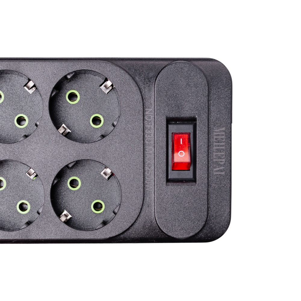 Изображение Сетевой фильтр удлинитель 3 м на 6 розеток 4 USB 2 Type-C и кнопкой выключения HP-5-15 ИМ Light-Deco 3 