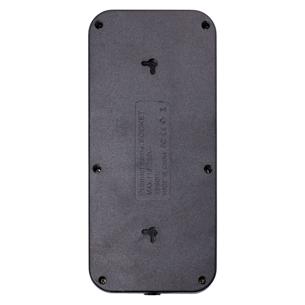 Изображение Сетевой фильтр 5 м удлинитель F06U на 6 розеток 4 USB 1 Type-C и кнопкой отключения Черный HP-5-26 ИМ Light-Deco 5 