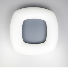 Стельовий LED світильник Schuller із сірою основою 47×47 см