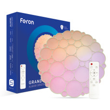 Світильник стельовий світлодіодний (смарт люстра) LED Feron AL6030 GRAND COLOR 60W з RGB білий