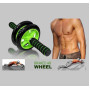Изображение Гимнастическое спортивное фитнес колесо Double wheel Abs health abdomen round | Тренажер-ролик для мышц ИМ Light-Deco 