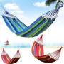 Зображення Тканевый гамак Mexico с деревянной перекладиной 200x80 см, гамак с планкой в чехле ИМ Light-Deco 