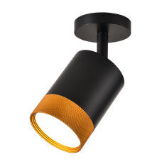 Світильник стельовий спот Light House SRS-19597 BK+GD з поворотним механізмом на одну лампу, колір чорний із золотом