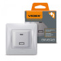 Изображение Розетка USB-A + USB-C PD20W срібний шовк VIDEX BINERA ИМ Light-Deco 