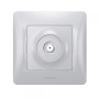 Изображение Розетка SAT одинарная спутниковая серебряный шёлк VIDEX BINERA ИМ Light-Deco 1 