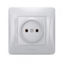 Изображение Розетка одинарная серебряный шёлк VIDEX BINERA ИМ Light-Deco 1 