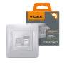 Изображение Розетка CAT3 одинарная телефонная серебряный шёлк VIDEX BINERA ИМ Light-Deco 