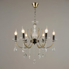 Люстра підвісна свічки Light House SRS-18339/6 золото із чорним