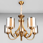 Изображение Люстра подвесная Light House DL-18360/5 латунь плафон белый + шампань  ИМ Light-Deco 
