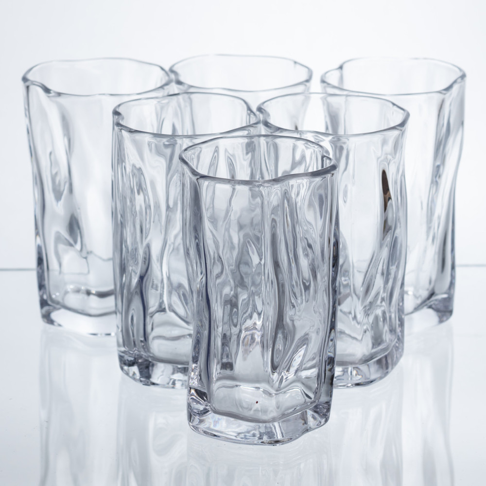 Зображення Набор стаканов для напитков Crinkle Glass 6 штук по 270 мл HP-17-62 ИМ Light-Deco 