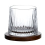 Зображення Стакан для виски Dof 300 мл Jiga Rotating Rocks glass с бамбуковой подставкой HP1601 ИМ Light-Deco 