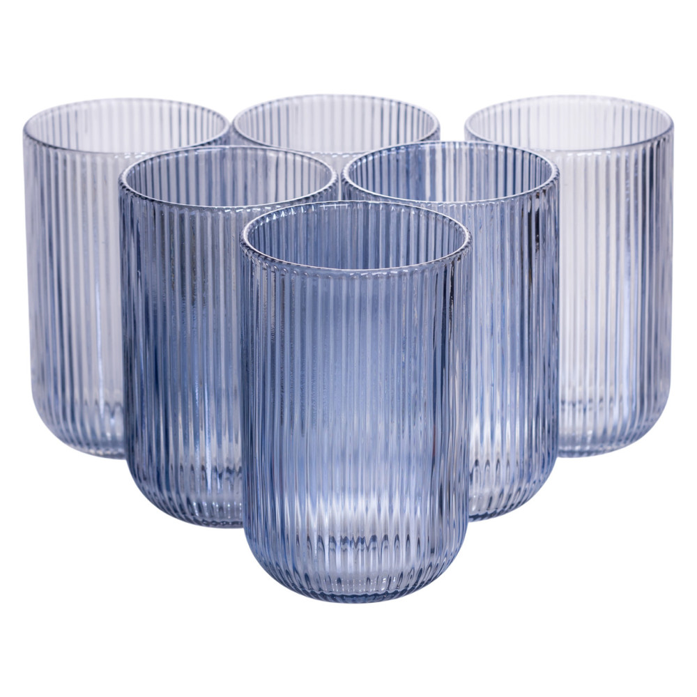 Изображение Набо стаканов 6 шт стеклянные стаканы 400 мл Голубой HP7113BL ИМ Light-Deco 