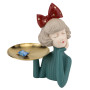 Изображение Статуэтка Light House "Девушка с бантом" зеленая 33 см (8924-025) ИМ Light-Deco 1 