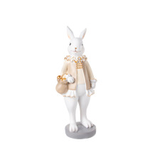 Фигурка декоративная кролик с корзинкой 10x8x25,5см