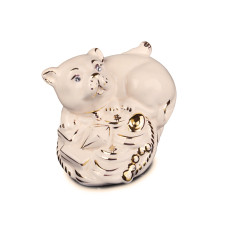 Фігурка декоративна собачка та ріг достатка 9см